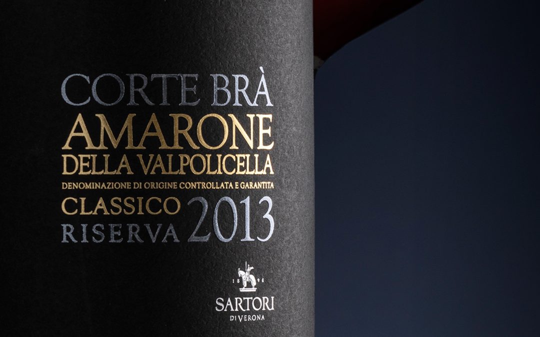 Sartori di Verona. Etichetta Amarone Corte Brà